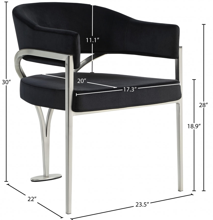Nyledam Velvet Dining Chair