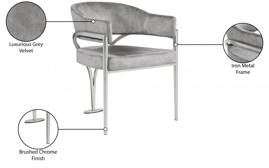 Nyledam Velvet Dining Chair