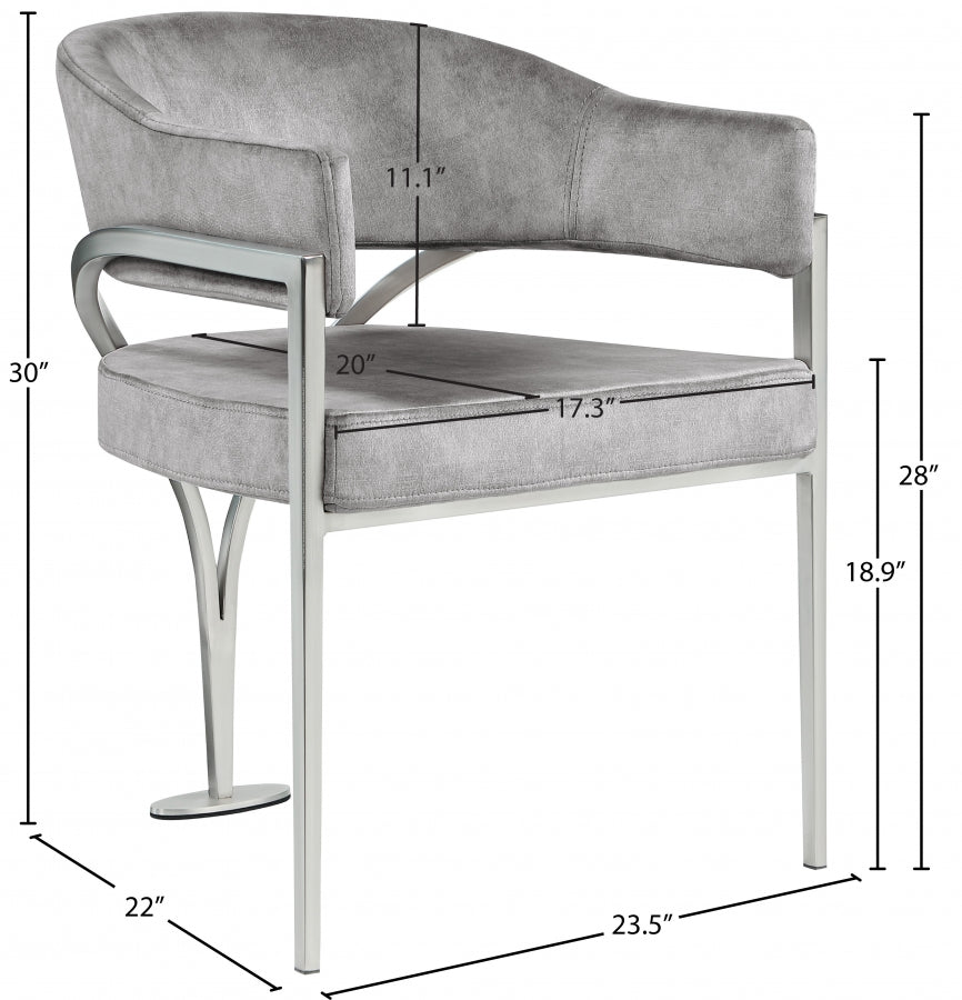 Nyledam Velvet Dining Chair