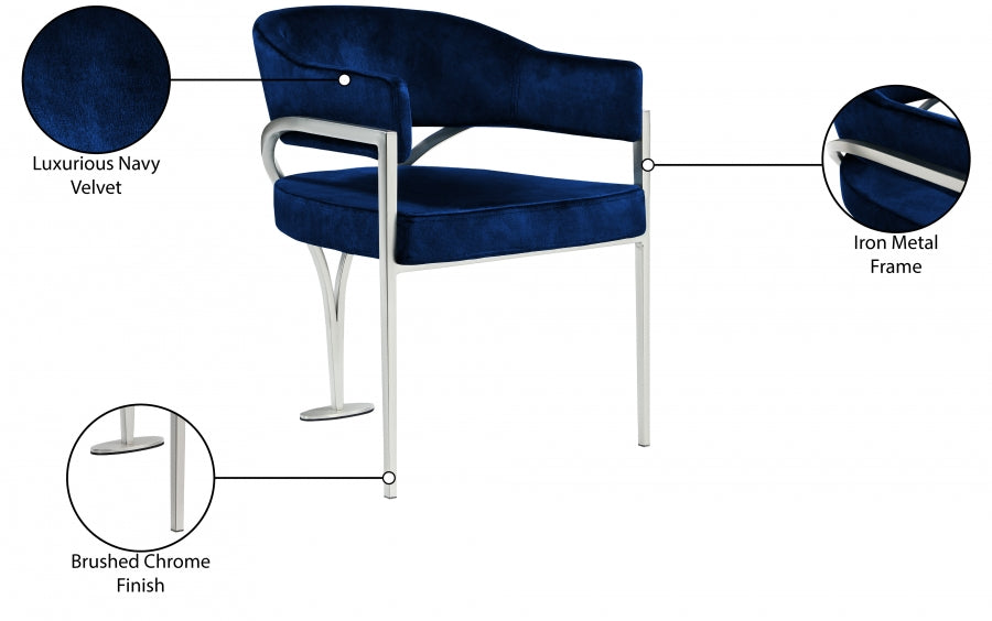 Nyledam Velvet Dining Chair