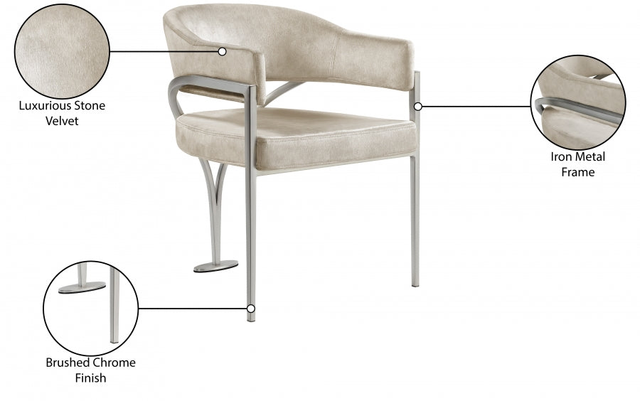 Nyledam Velvet Dining Chair