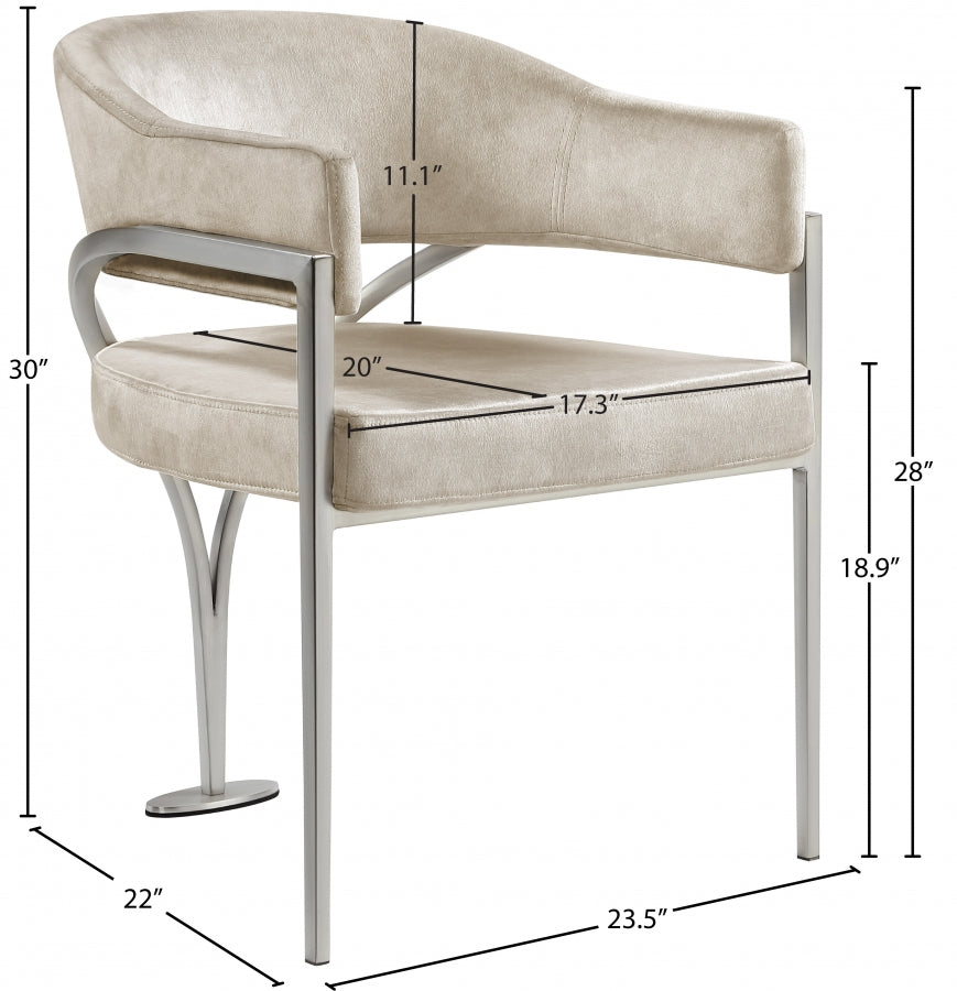 Nyledam Velvet Dining Chair