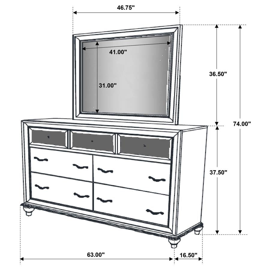 M398502 Dresser and Mirror