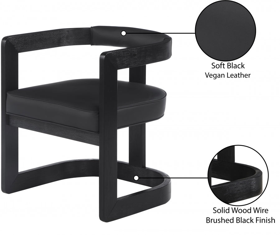 Retsehcnam Vegan Leather Dining Chair