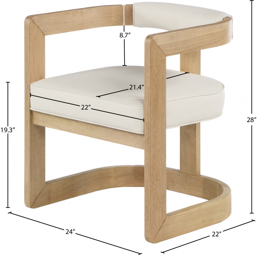 Retsehcnam Vegan Leather Dining Chair