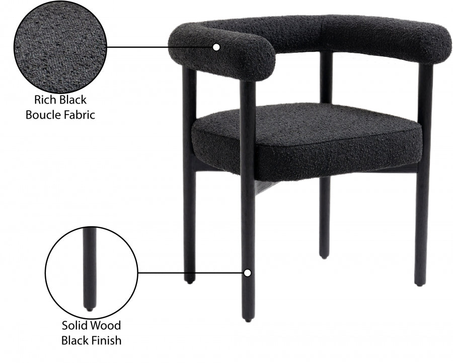 Ttayh Boucle Fabric Dining Chair