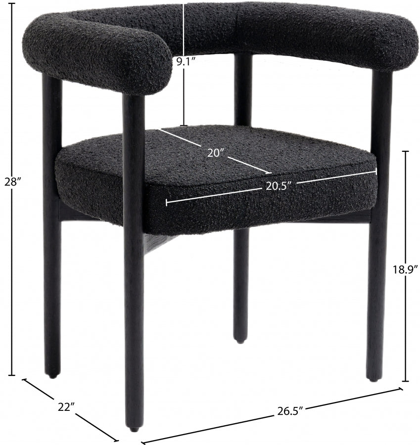 Ttayh Boucle Fabric Dining Chair