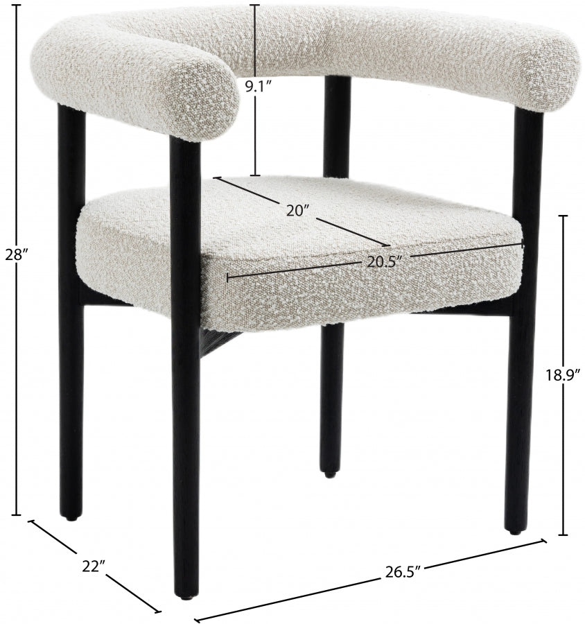 Ttayh Boucle Fabric Dining Chair