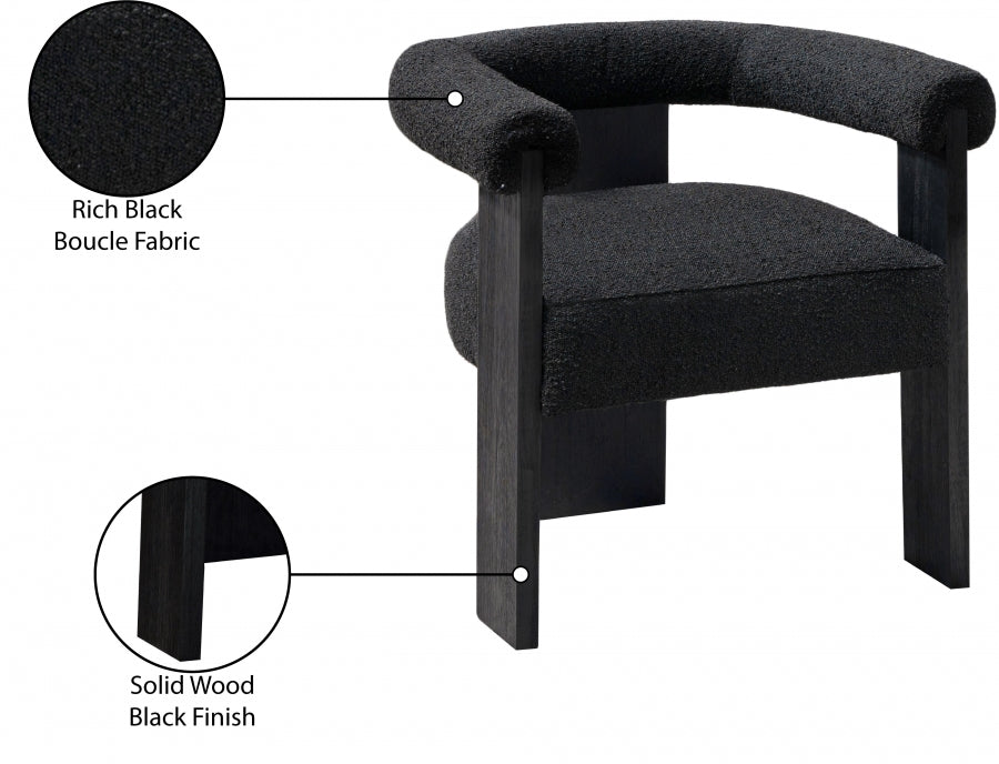Lerrab Boucle Fabric Dining Chair