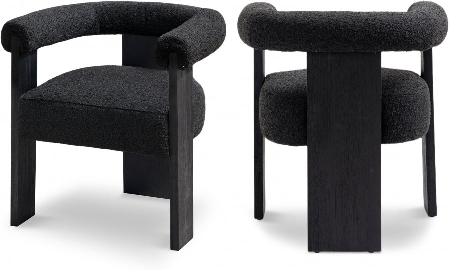 Lerrab Boucle Fabric Dining Chair