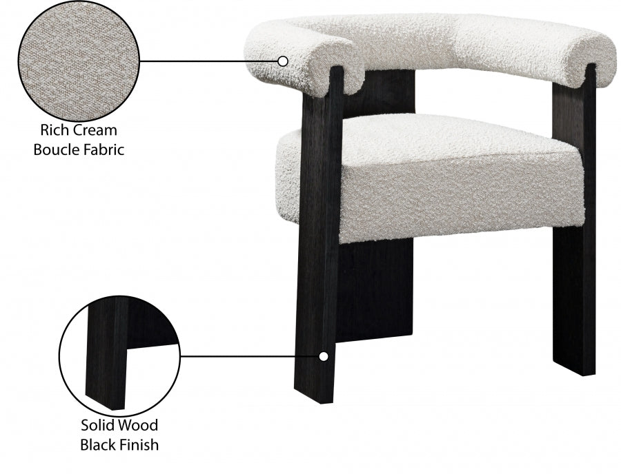 Lerrab Boucle Fabric Dining Chair