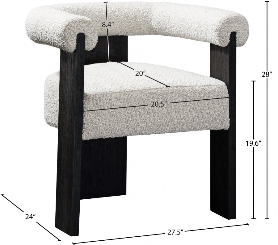 Lerrab Boucle Fabric Dining Chair