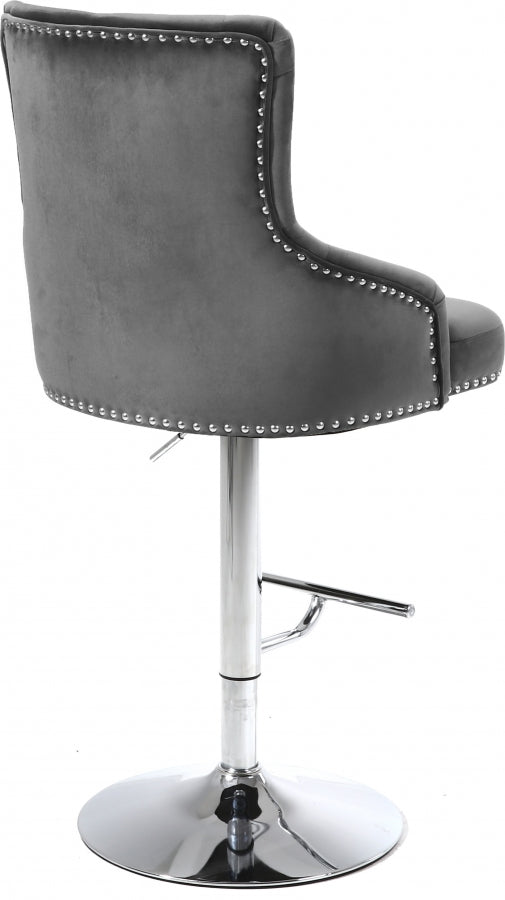 907 Gray Edualc Velvet Adjustable Bar | Counter Stool