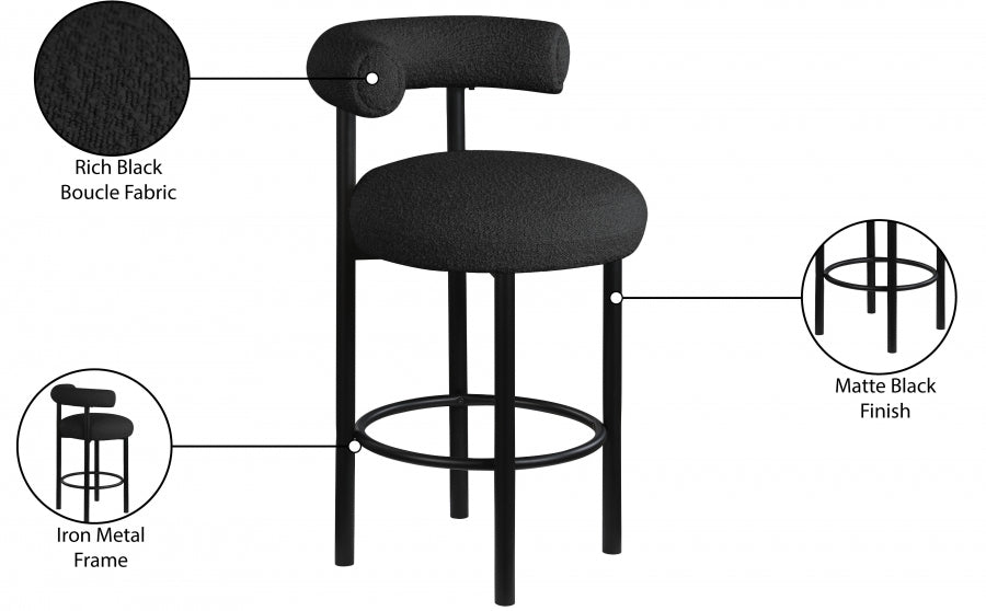 Xuaedrob Boucle Fabric bar Stool