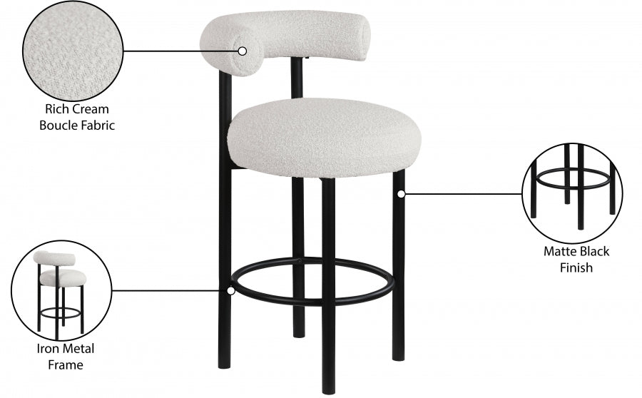 Xuaedrob Boucle Fabric bar Stool