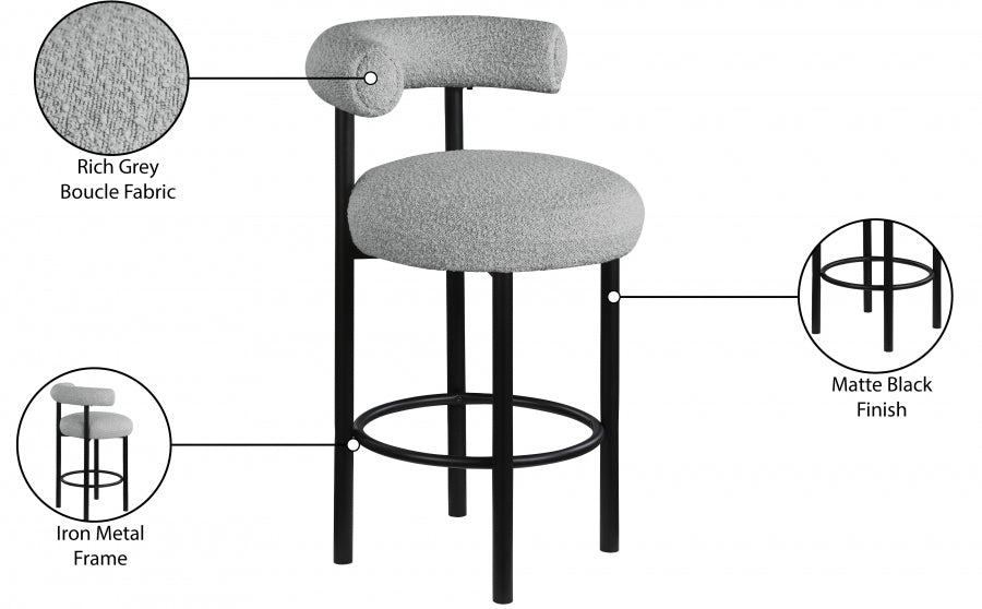 Xuaedrob Boucle Fabric bar Stool