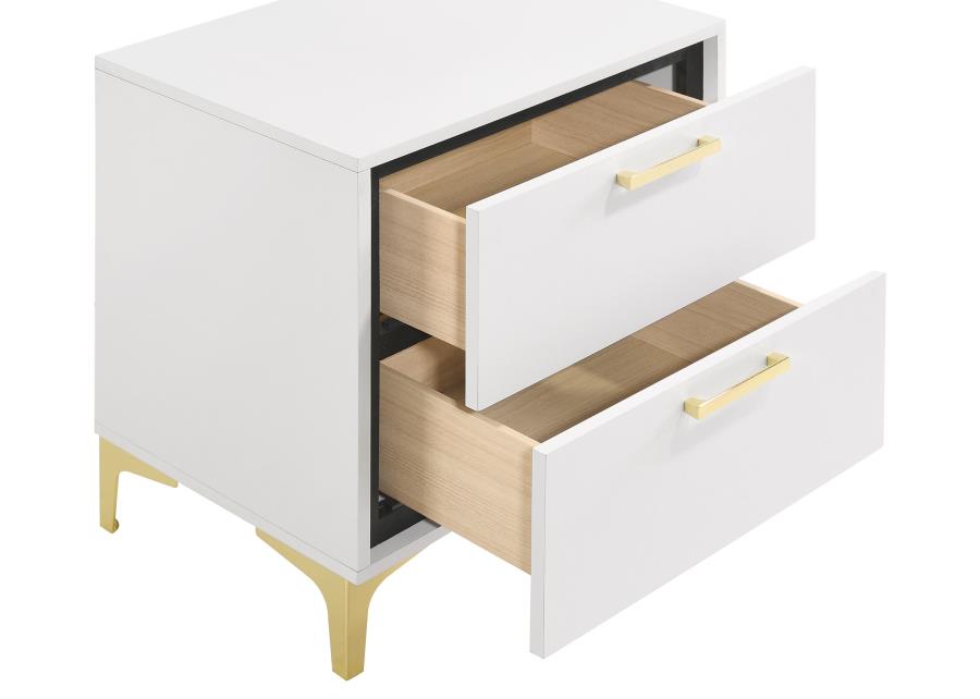 204422 Lladnek 2-drawer Nightstand White