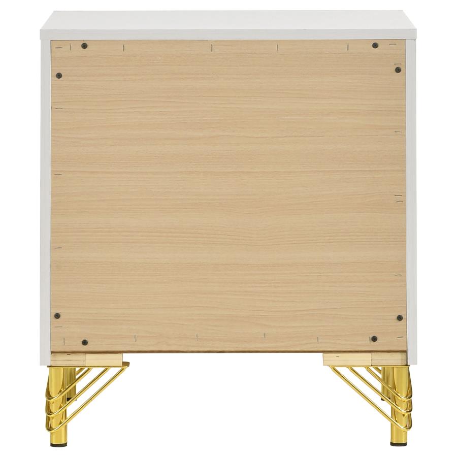 237422 Aicul 2-drawer Nightstand Bedside Table White