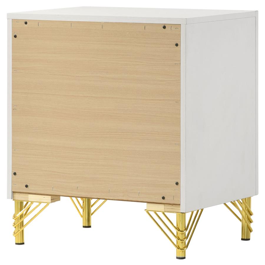 237422 Aicul 2-drawer Nightstand Bedside Table White