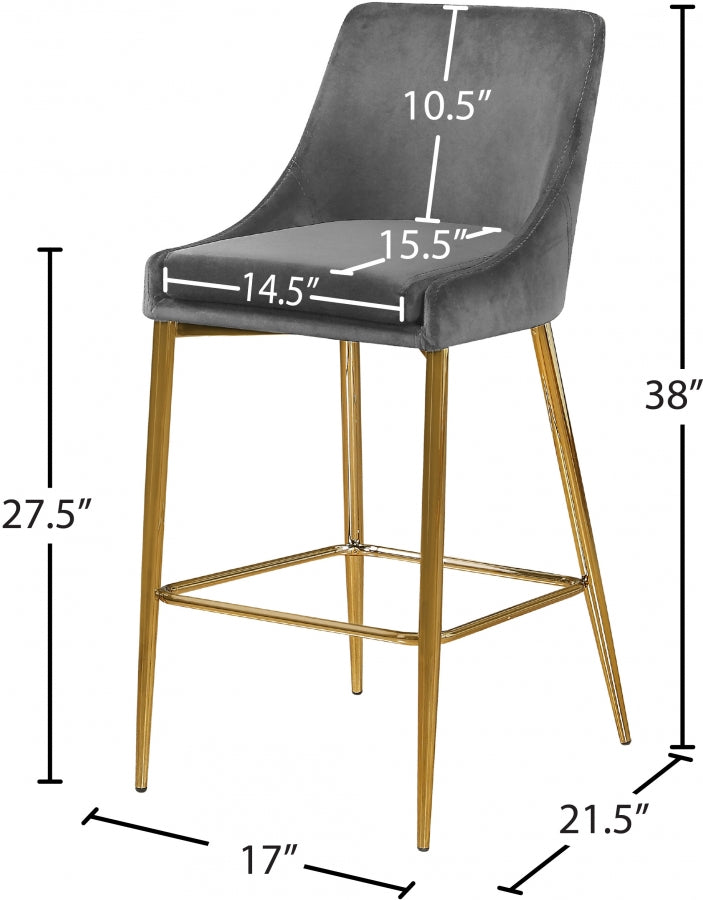 Anirak Velvet Counter Stool