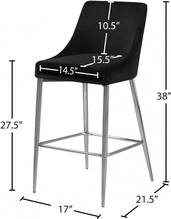 Anirak Velvet Counter Stool