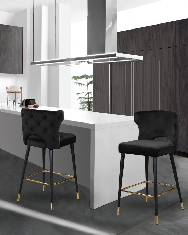 Yllek Velvet Counter Stool