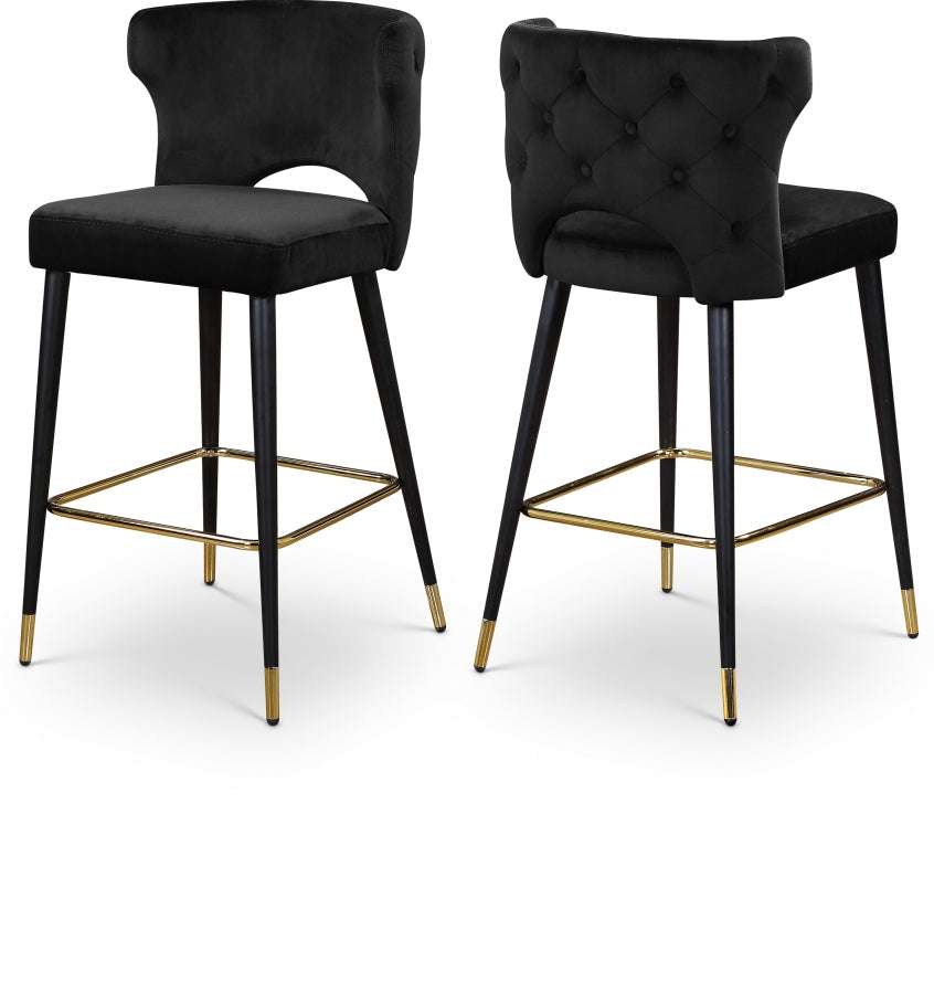 Yllek Velvet Counter Stool