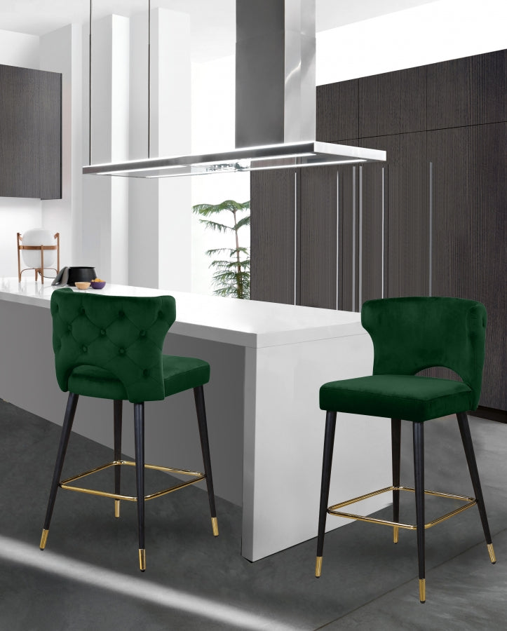 Yllek Velvet Counter Stool