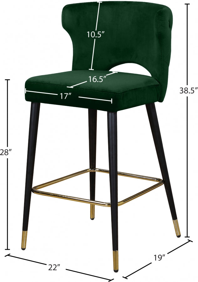 Yllek Velvet Counter Stool