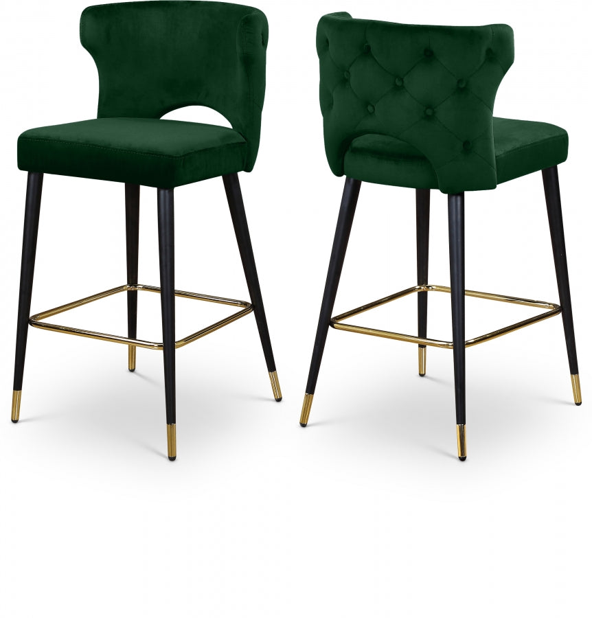 Yllek Velvet Counter Stool