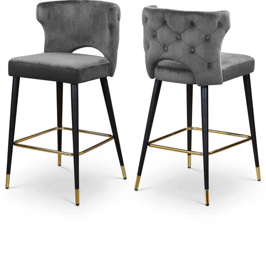Yllek Velvet Counter Stool