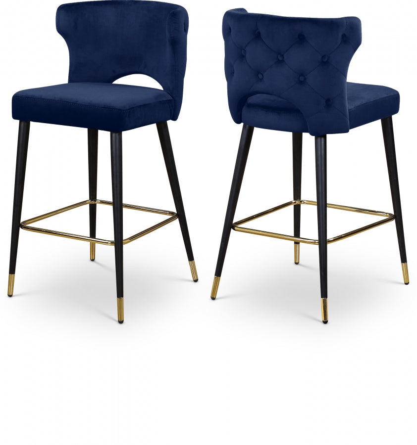 Yllek Velvet Counter Stool
