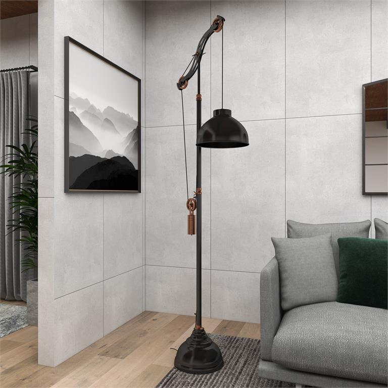 Pulley floor lamp cheap