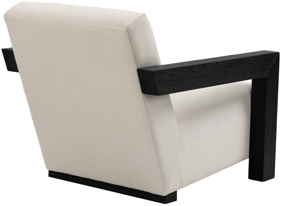 Draw Linen Textured Fabric Accent Chair