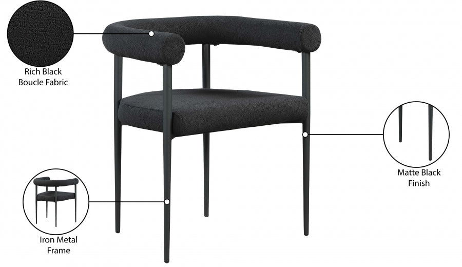 Eiuol Boucle Fabric Dining Chair