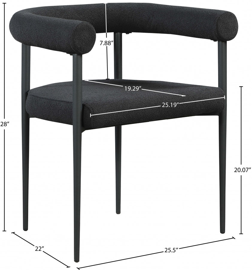 Eiuol Boucle Fabric Dining Chair