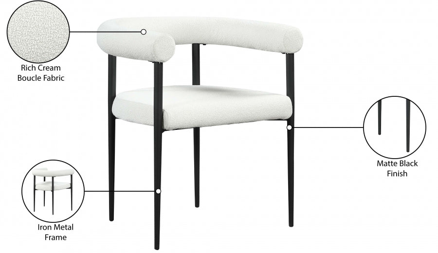 Eiuol Boucle Fabric Dining Chair