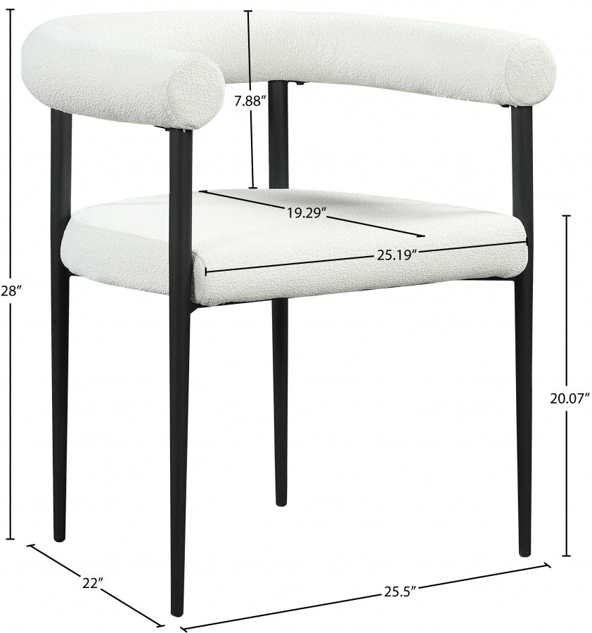 Eiuol Boucle Fabric Dining Chair