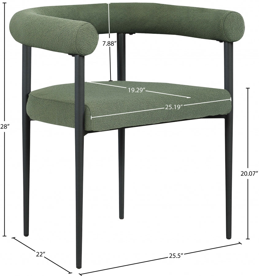 Eiuol Boucle Fabric Dining Chair