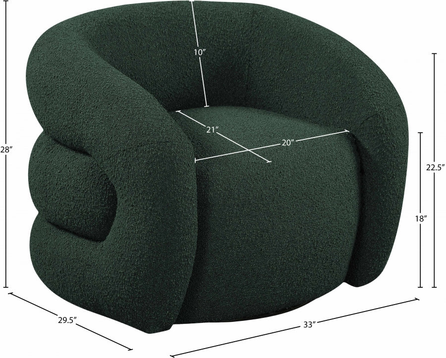 Yrubxor Boucle Fabric Swivel Accent Chair