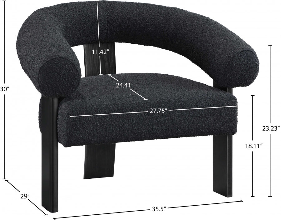 Notsniw Boucle Fabric Accent Chair