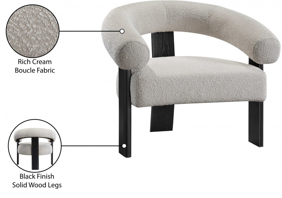 Notsniw Boucle Fabric Accent Chair