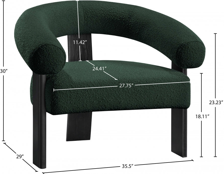 Notsniw Boucle Fabric Accent Chair