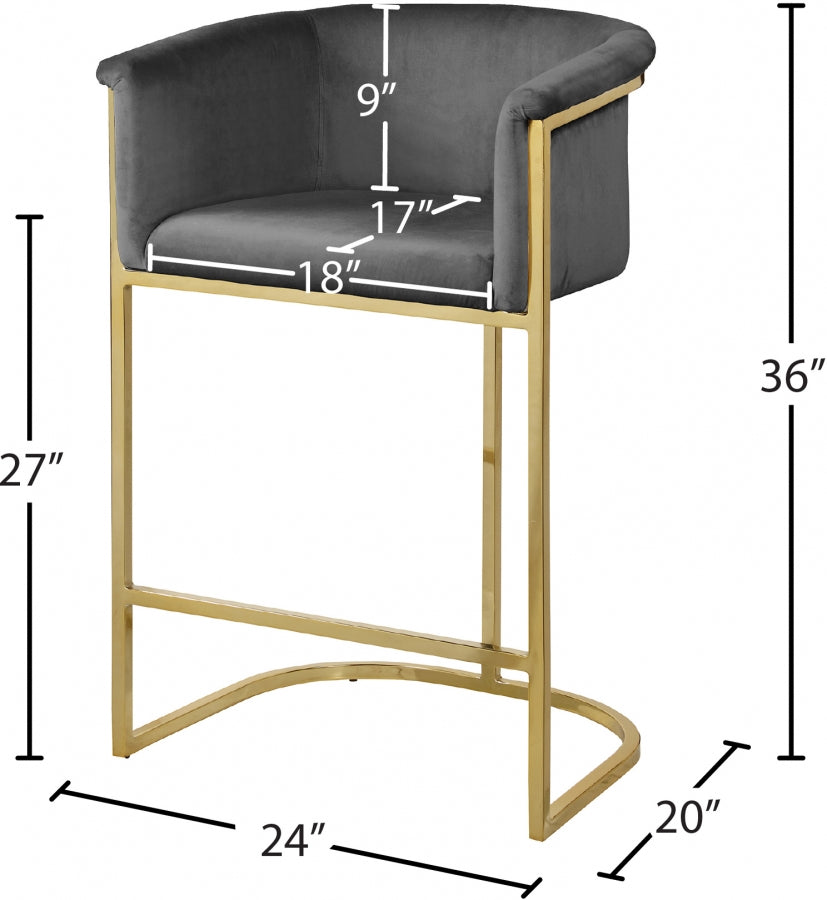 Alletanod Velvet Counter Stool