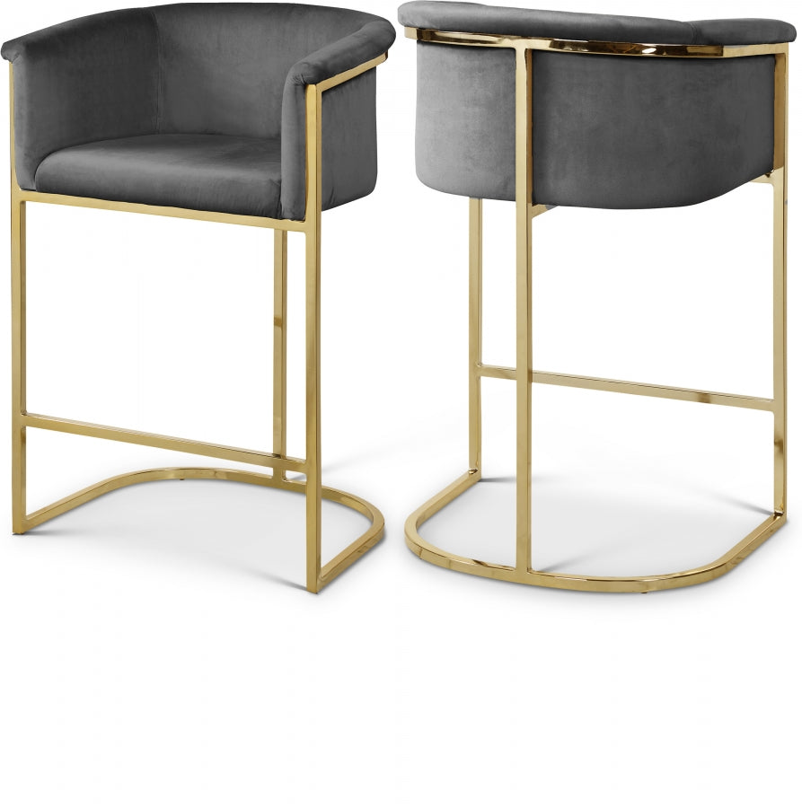 Alletanod Velvet Counter Stool