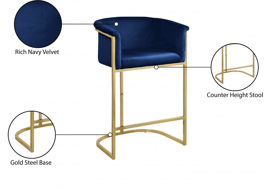 Alletanod Velvet Counter Stool