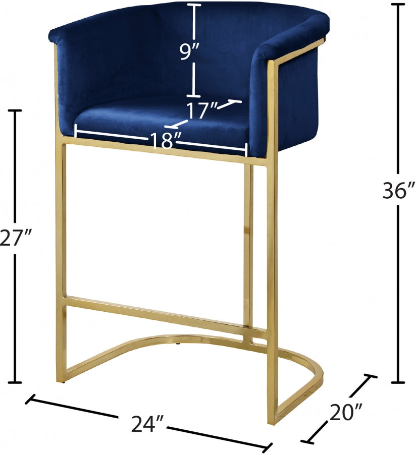 Alletanod Velvet Counter Stool