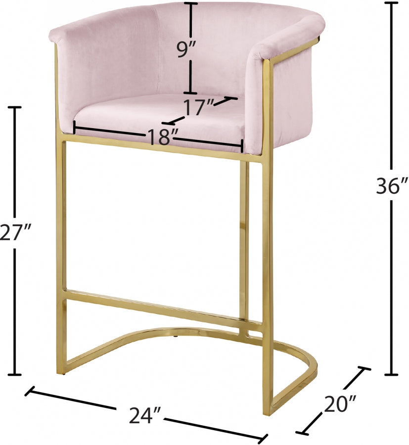 Alletanod Velvet Counter Stool