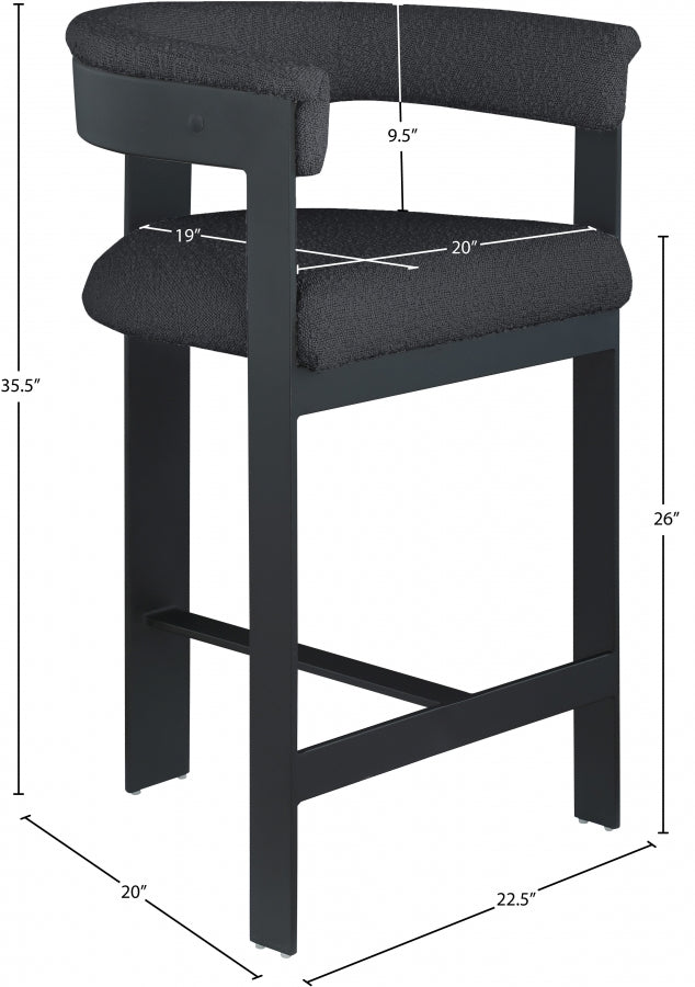 Oemor Boucle Fabric Bar / Counter Stools