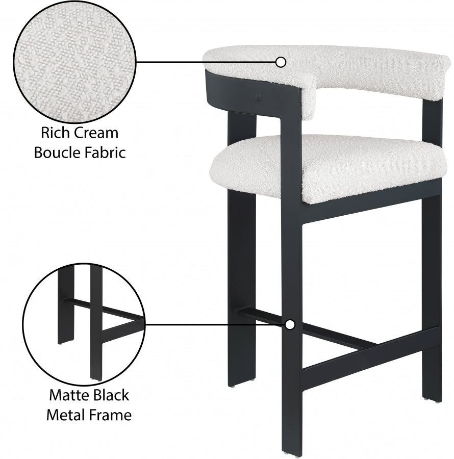 Oemor Boucle Fabric Bar / Counter Stools